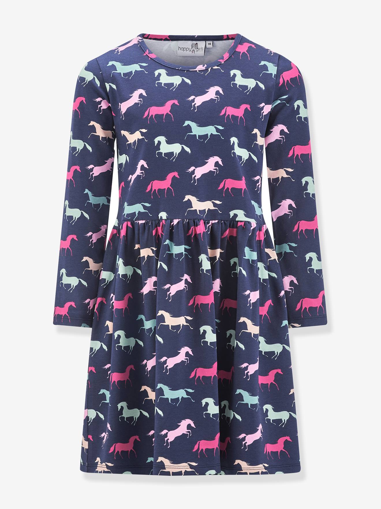 Robe avec chevaux fille Happy Girls marine Robe avec chevaux fille Happy Girls marine