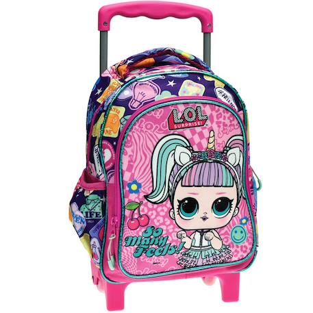 Fille-Accessoires-Fourniture scolaire-Sac à dos à roulettes maternelle - imprimé licorne - lol surprise