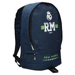 -Sac à dos scolaire real madrid en tissu aspect tissé