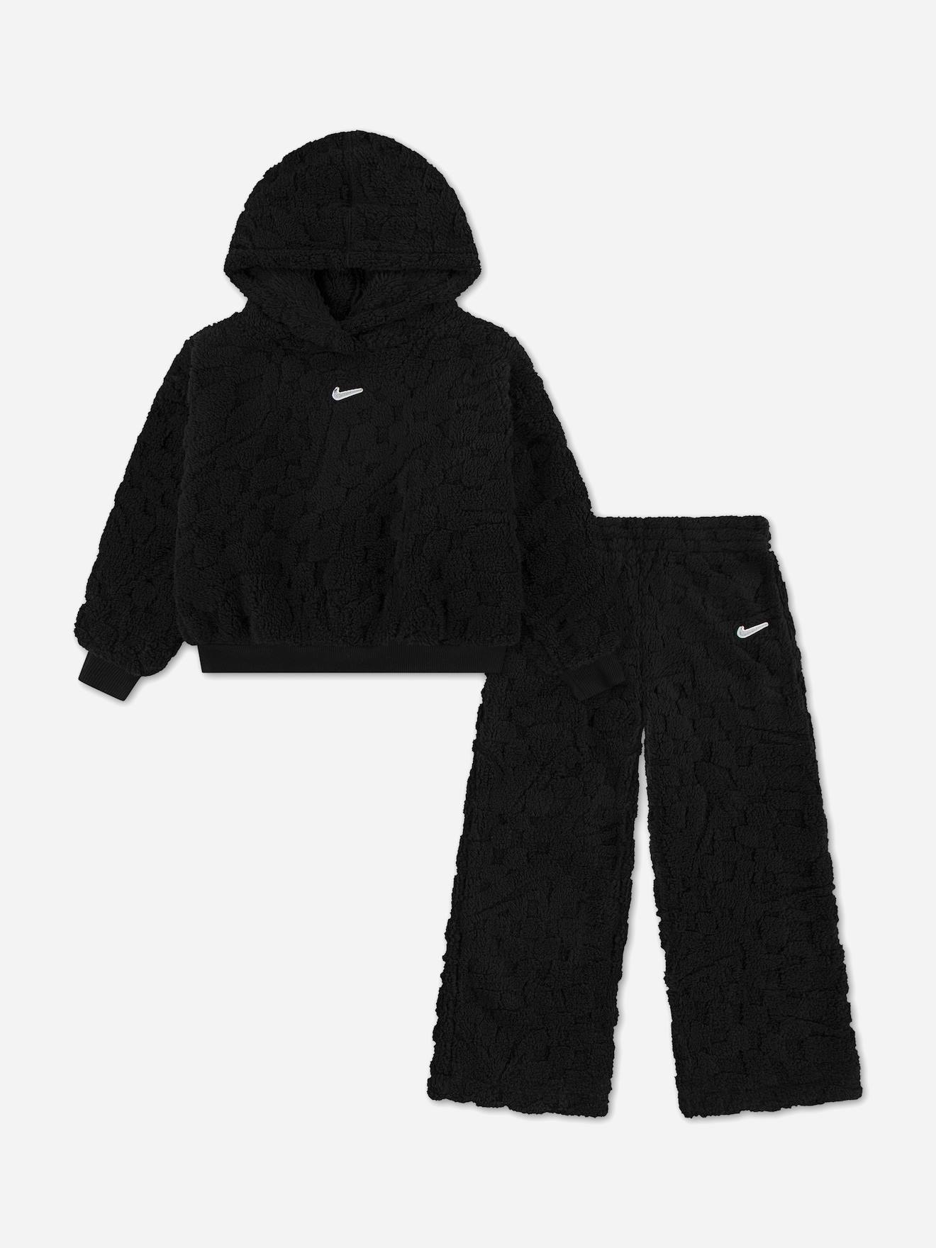 Ensemble Deux Pièces Pour Enfant Sweat À Capuche Et Pantalon Confortable Noir