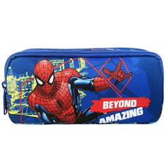 Trousse rectangulaire en textile spiderman beyond amazing 21 cm  - vertbaudet enfant