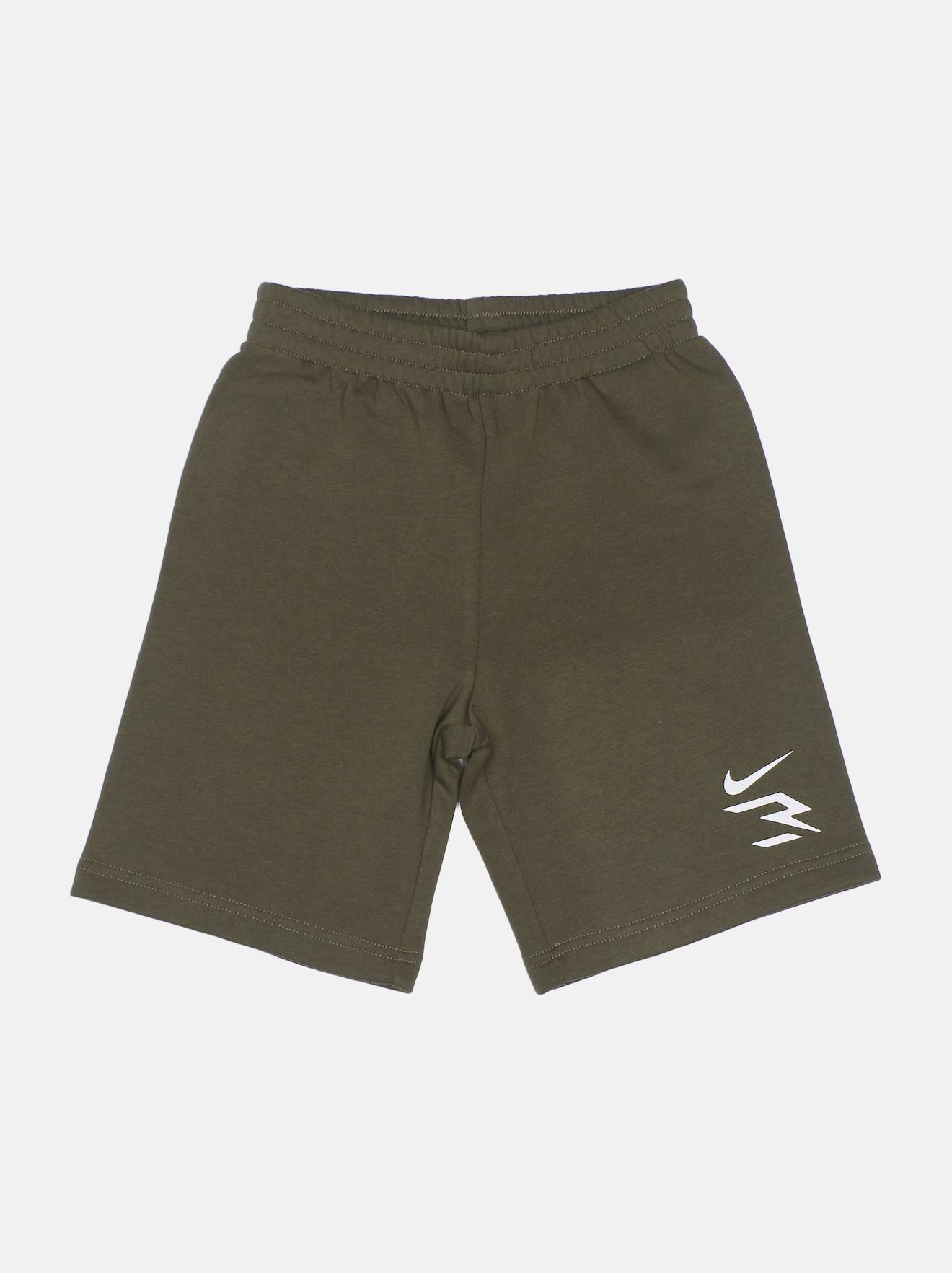 Short Garçon Taille Élastique Kaki
