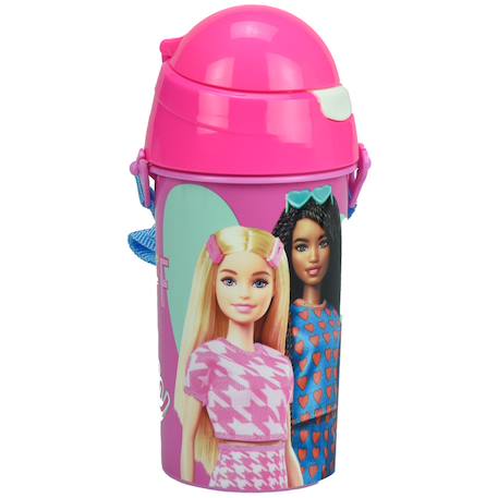 Gourde enfant barbie best friends 500 ml pvc – sangle amovible  - vertbaudet enfant