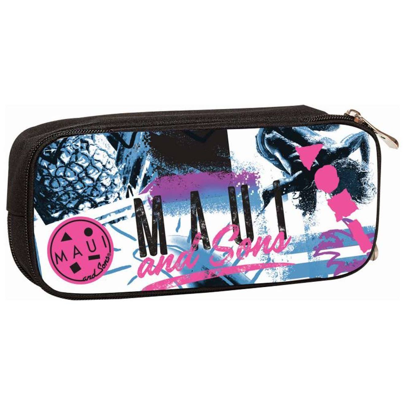 Trousse Crayons Maui Sons Pineapple 2 Compartiments 21 Cm Noir Rose Bleu 13 €