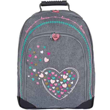 Fille-Accessoires-Fourniture scolaire-Cartable-Sac à dos scolaire textile motif cœur lola espeleta 42 cm