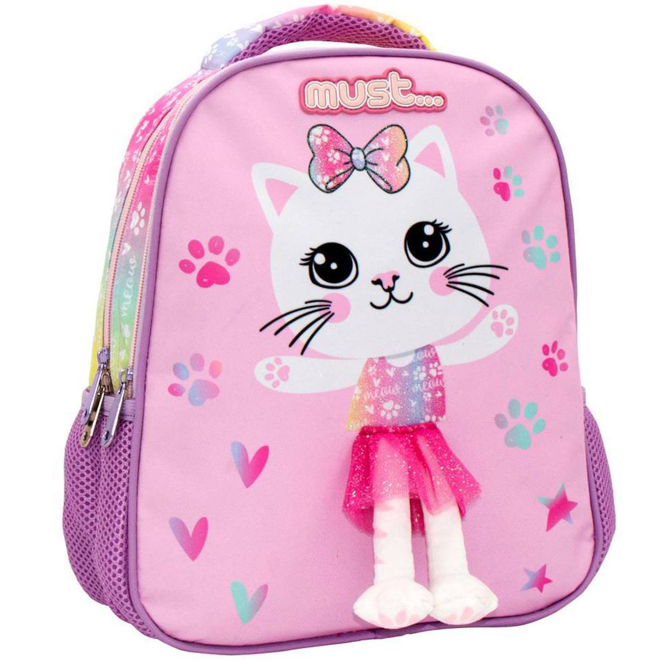 Sac À Dos Maternelle Polyester Avec Tutu 3d Rose