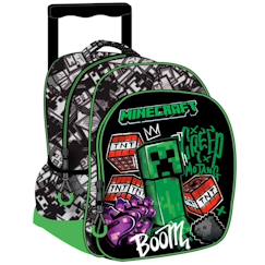 -Sac à dos avec roulettes minecraft metro art 30 cm - trolley maternelle