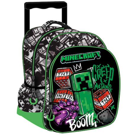 Garçon-Sac à dos avec roulettes minecraft metro art 30 cm - trolley maternelle