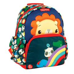 Sac à dos lion pour maternelle 30 cm – animaux à fermeture zippée fisher-price  - vertbaudet enfant
