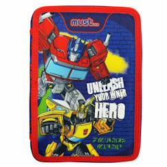 Trousse double-étage textile avec accessoires transformers  - vertbaudet enfant