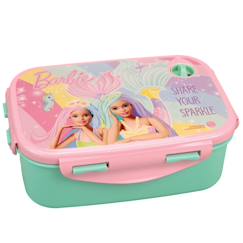 Puériculture-Boîte à goûter barbie mermaid arc-en-ciel en pvc 17 cm