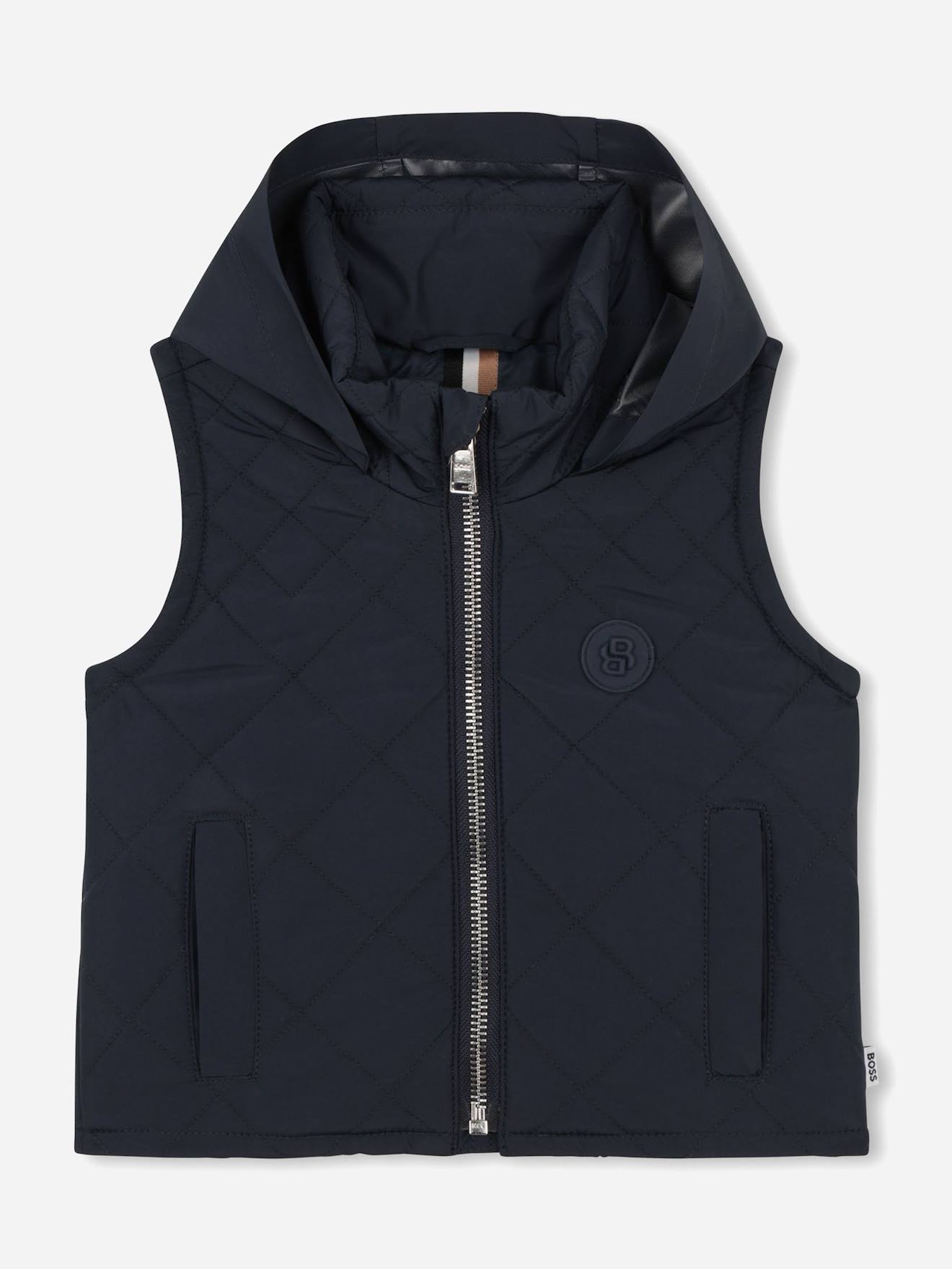 Blouson Garçon Matelassé Sans Manches Bleu Foncé
