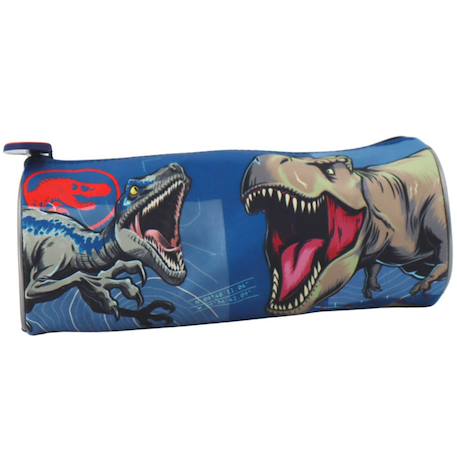 Garçon-Accessoires-Cartable, trousse-Trousse cylindrique imprimée dinosaures polyester jurassic world