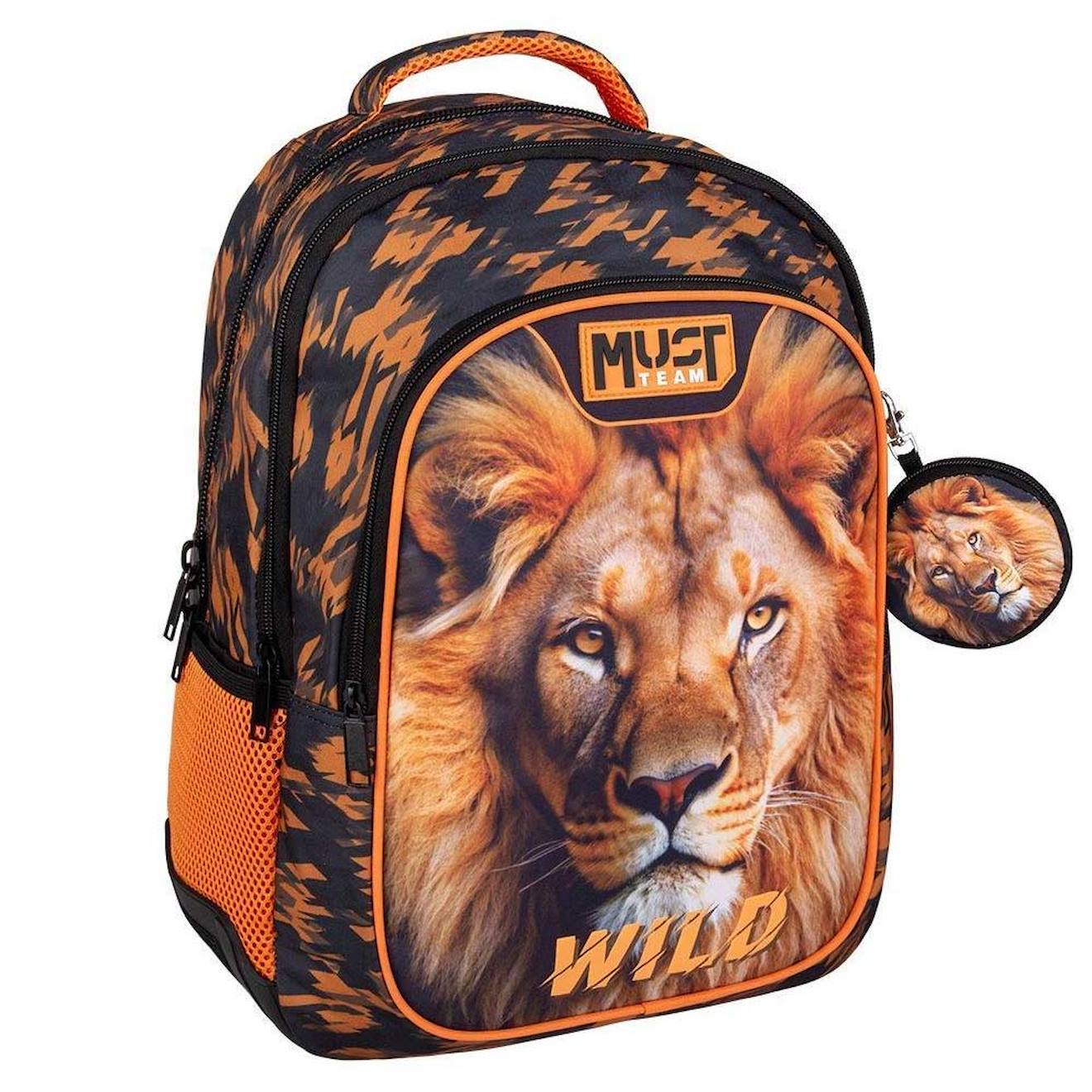 Sac À Dos Enfant Cmp Must Lion Wild 43 Cm 2 Compartiments Zippés Orange