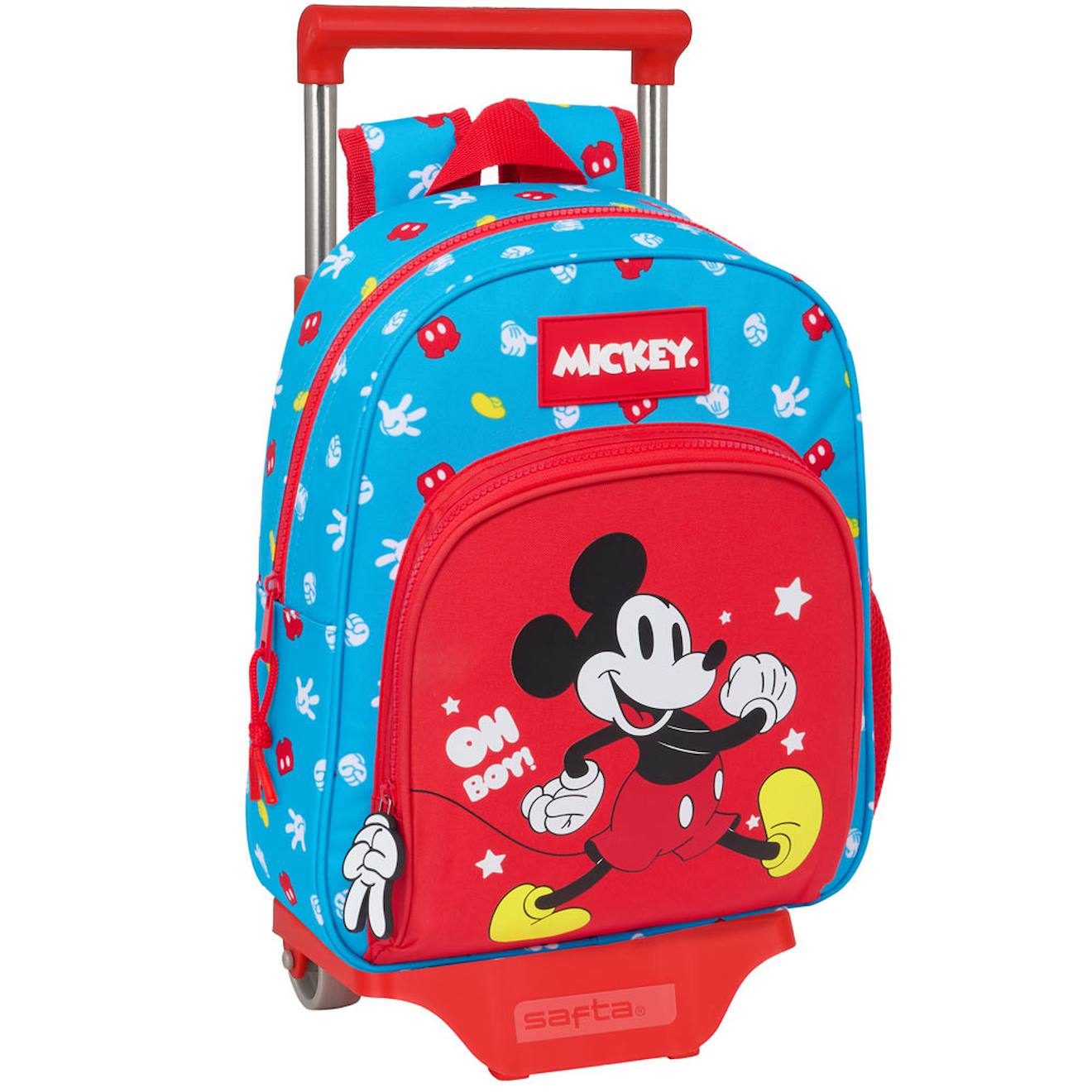 Sac À Dos Trolley Maternelle Mickey Mouse oh Boy 34 Cm Bleu / Rouge / Blanc