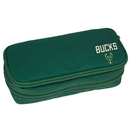 Fille-Accessoires-Trousse rectangulaire tissu double zip nba basket usa milwaukee bucks