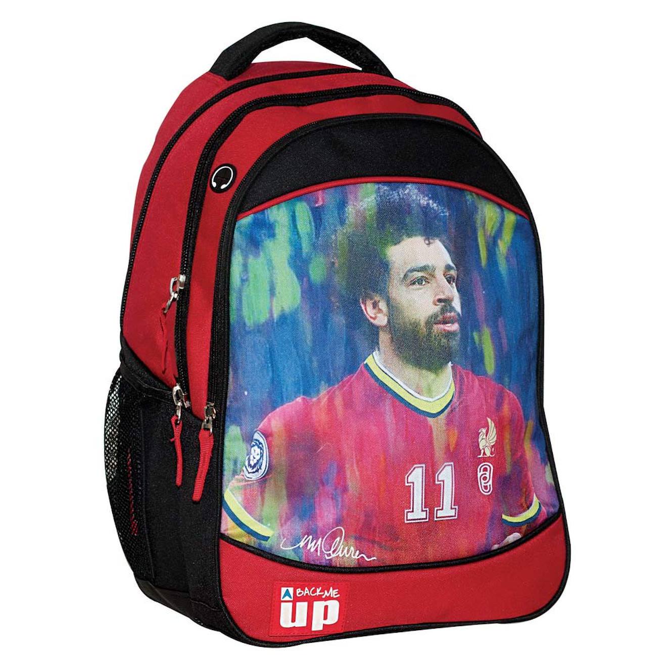 Sac À Dos Scolaire Motif Joueur De Football Salah 48 Cm Rouge / Bleu / Jaune