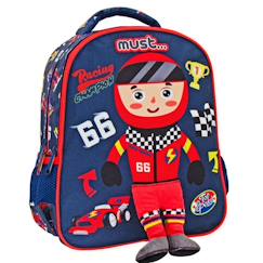 -Sac à dos cmp thème voiture de course avec éléments en peluche