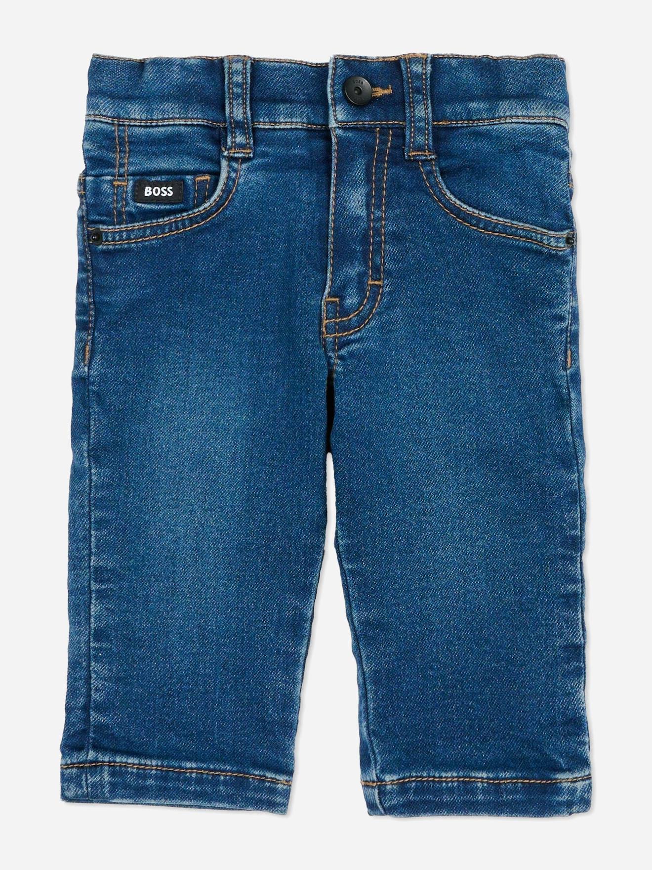Jean Garçon Taille Élastique Bleu Foncé Jean Garçon Taille Élastique Bleu Foncé