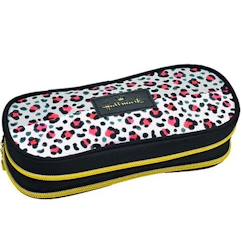 Jouet-Trousse en tissu imprimé léopard double compartiment hallmark