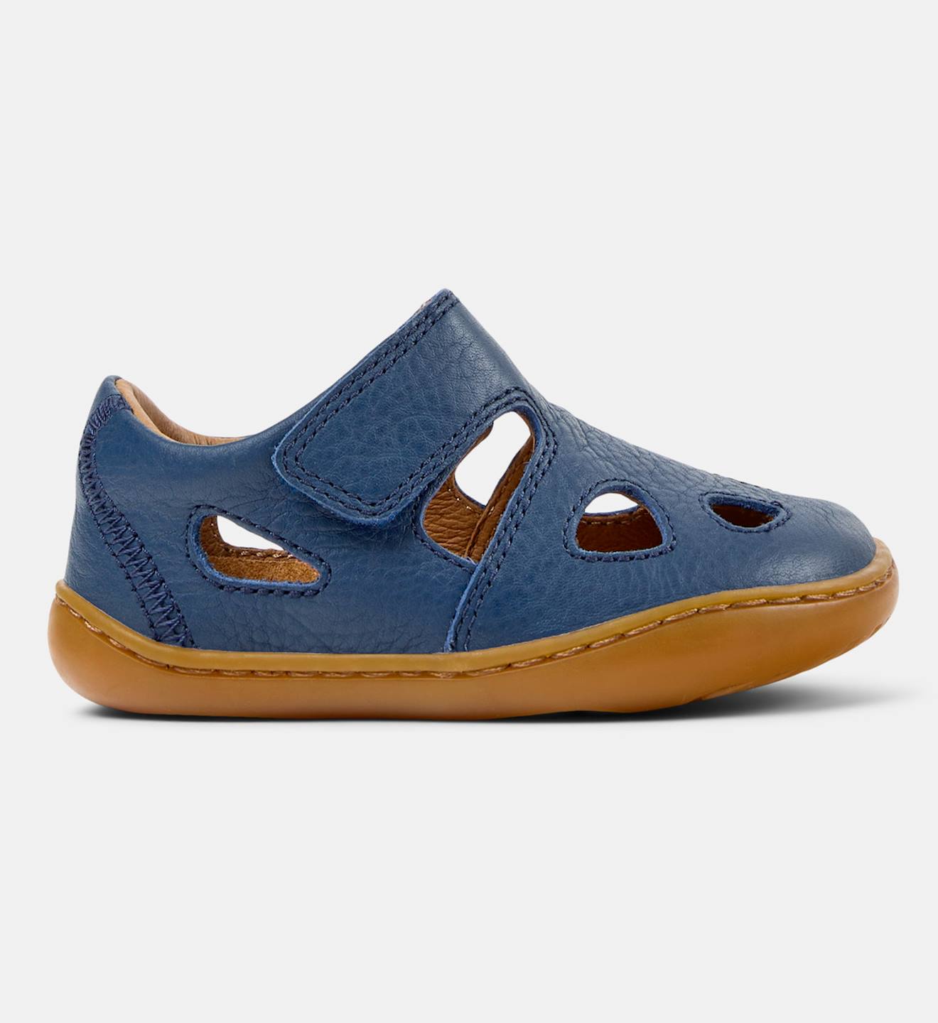 Sandales Garçon Cuir Peu Cami Bleu Pastel