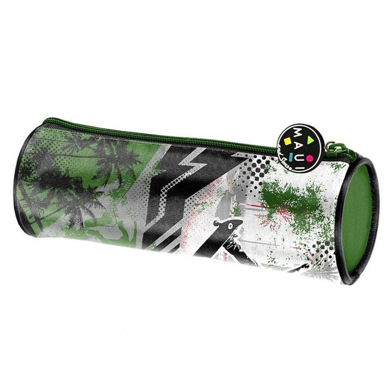 Trousse Ronde Maui Sons Imprime Tissu Jungle Skate 21 Cm Gris Vert Noir 10 €