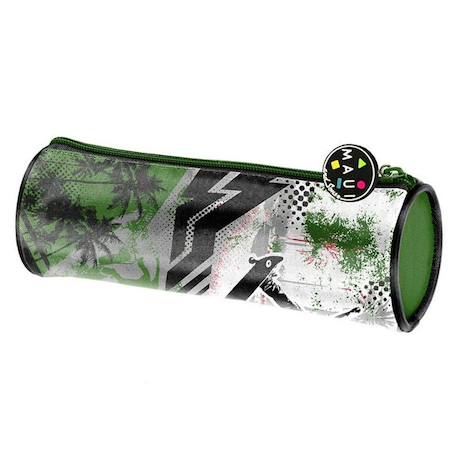 Garçon-Accessoires-Trousse ronde maui & sons imprimée tissu jungle skate 21 cm