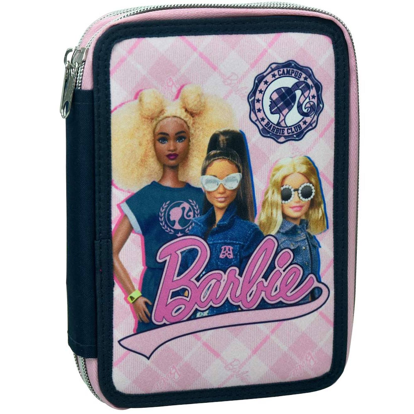 Trousse Barbie Garnie 2 Compartiments Zipps 18 Cm Bleu Rose Blanc 18 €