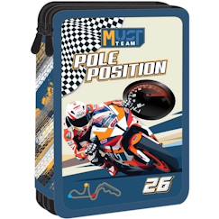 -Trousse remplie 2 compartiments tissu imprimé pole position must team