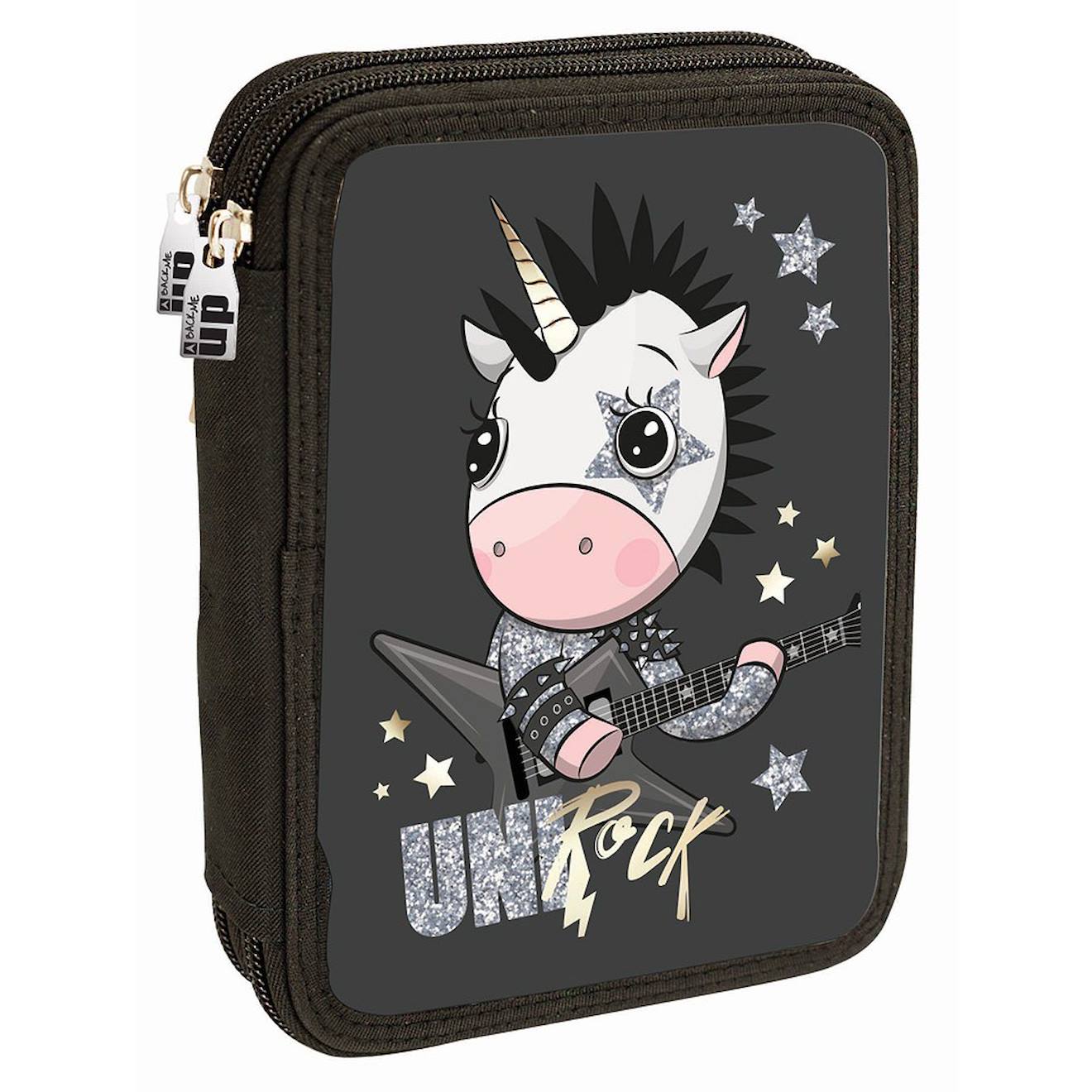 Trousse Zippe Unicorn Rock 20 Cm Remplie Noir Gris Anthracite Noi 16 €