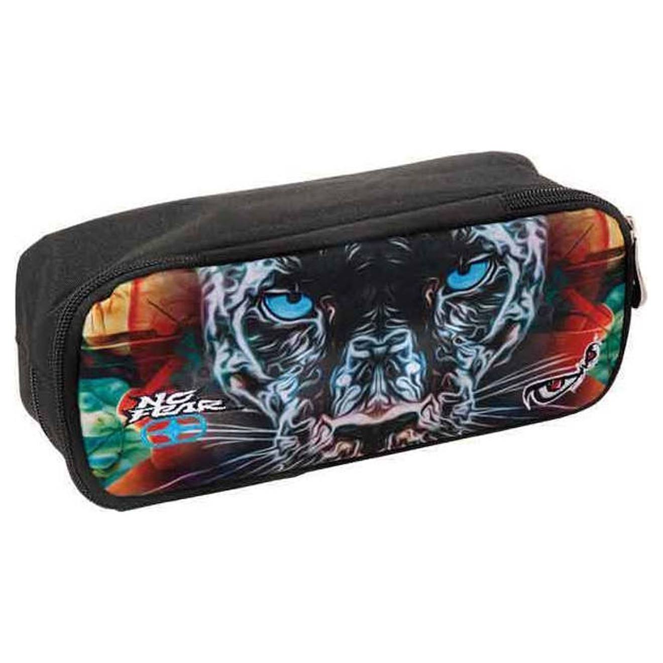 Trousse 2 Zip Imprimé No Fear Puma 23 Cm Noir / Multicolore