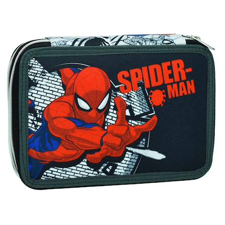 Fille-Accessoires-Fourniture scolaire-Trousse zippée spider-man 2 compartiments 18 cm