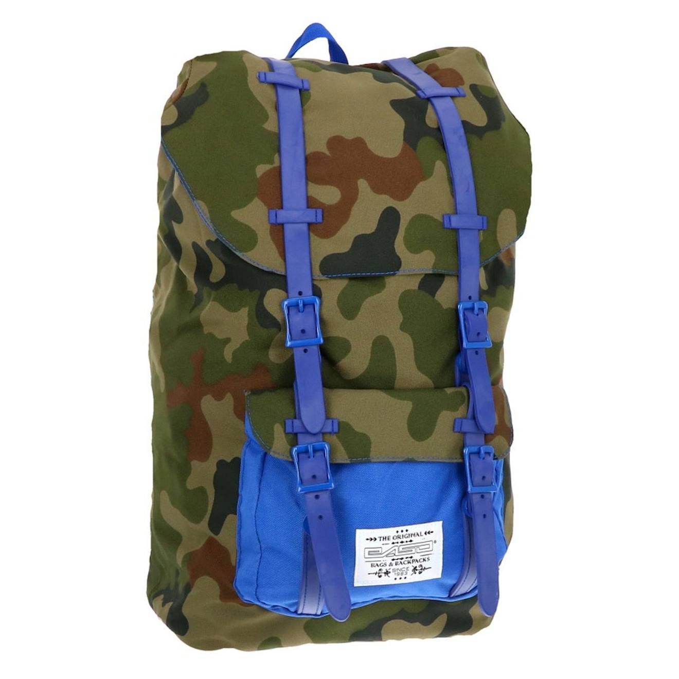 Sac À Dos Cmp Camouflage Foncé – 45 X 28 X 22 Cm, Bandoulières À Boucles Bleu / Marron / Noir