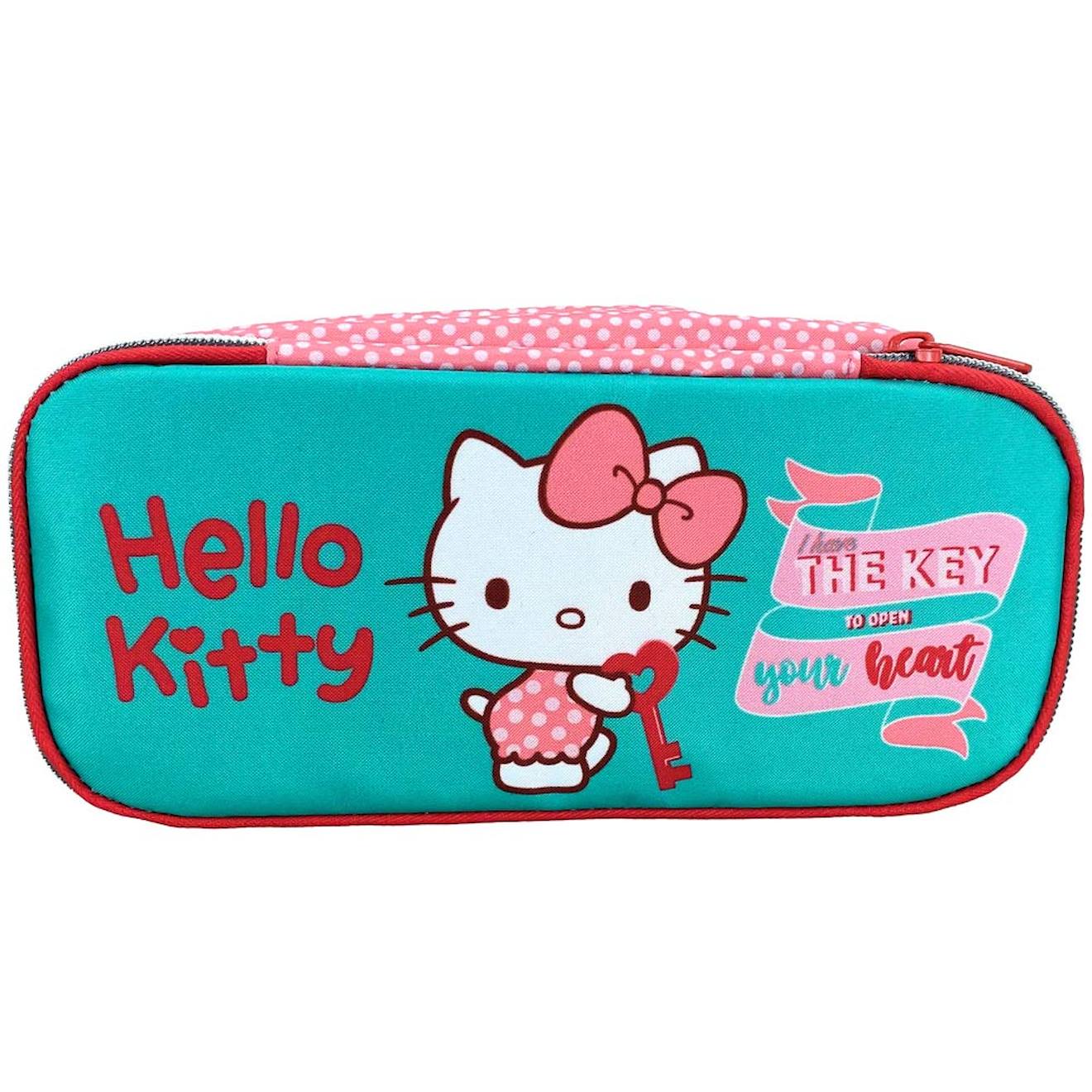 Trousse Rectangulaire Hello Kitty 23 Cm 2 Compartiments Zipps Bleu Vert 14 €