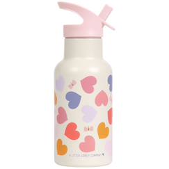 Puériculture-Repas-Vaisselle, coffret repas-Gourde et thermos-Gourde isotherme cœurs (350 ml)