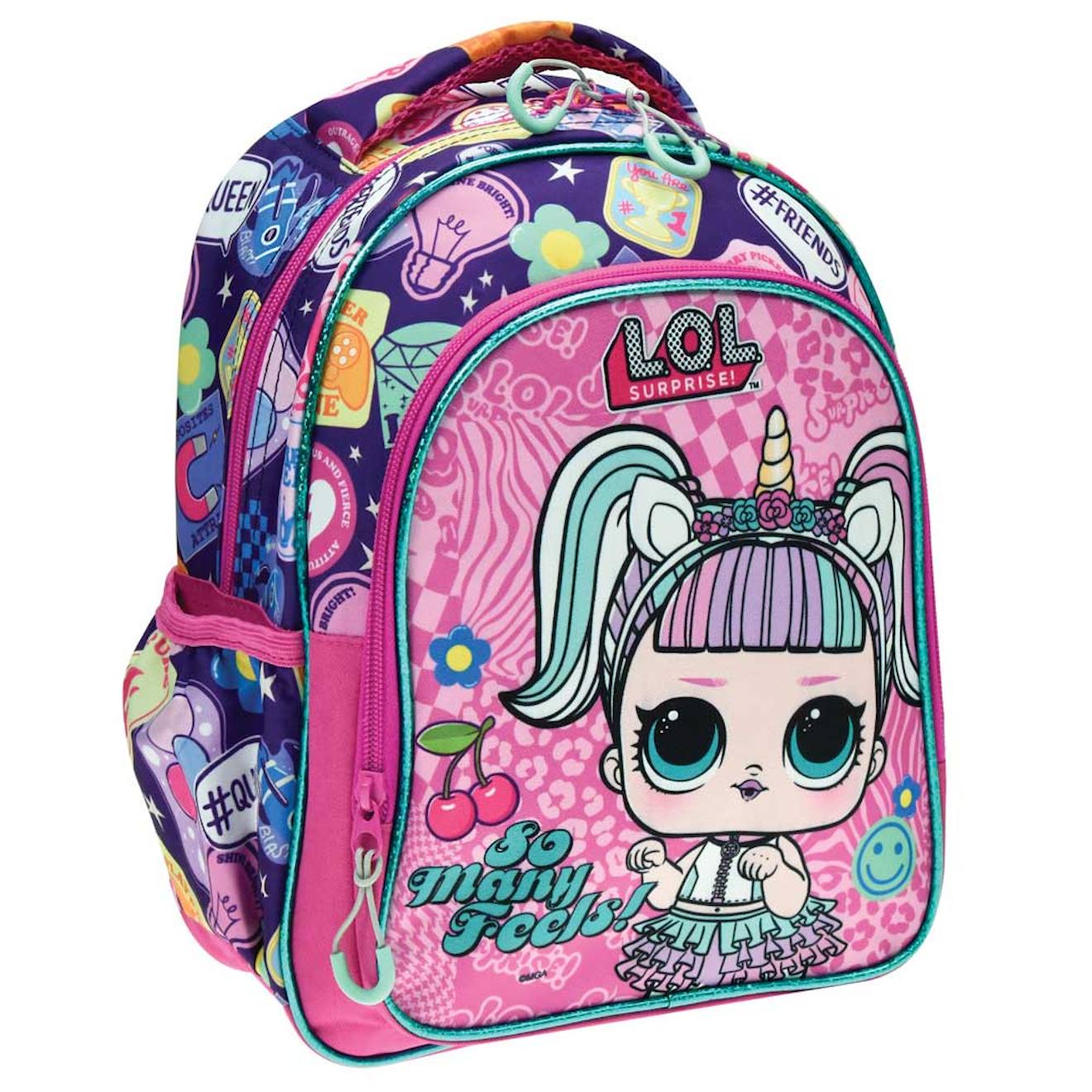 Sac À Dos Maternelle Imprimé Licorne En Polyester Lol Surprise Bleu / Vert / Clair