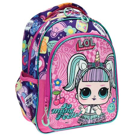 Fille-Accessoires-Fourniture scolaire-Cartable-Sac à dos maternelle imprimé licorne en polyester lol surprise