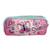Trousse rectangulaire papillons 21 cm, 2 compartiments zippés Rose/bleu/vert 1 - vertbaudet enfant 