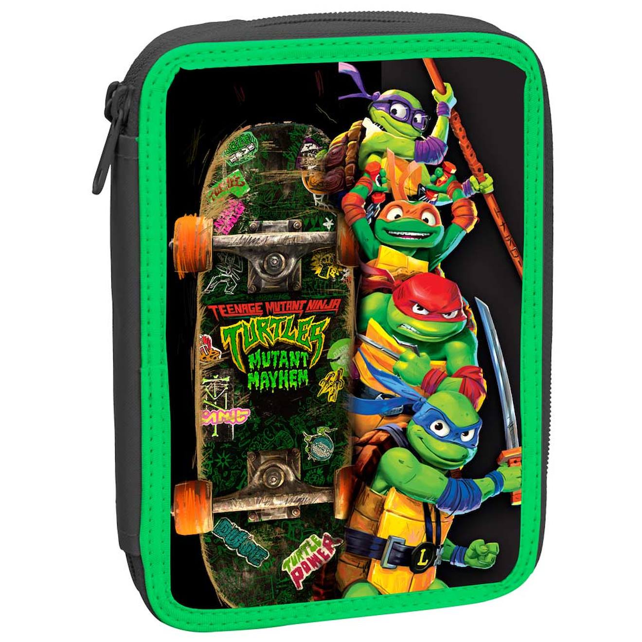 Trousse Zippe Teenage Mutant Ninja Turtles 20 Cm Tortues Ninja Noir Vert 18 €