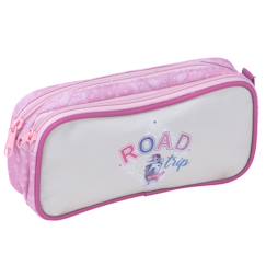 -Trousse teo jasmin 2 compartiments rectangulaire 22 cm - road trip