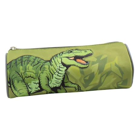 Garçon-Accessoires-Cartable, trousse-Trousse cylindrique dinosaure t?rex polyester