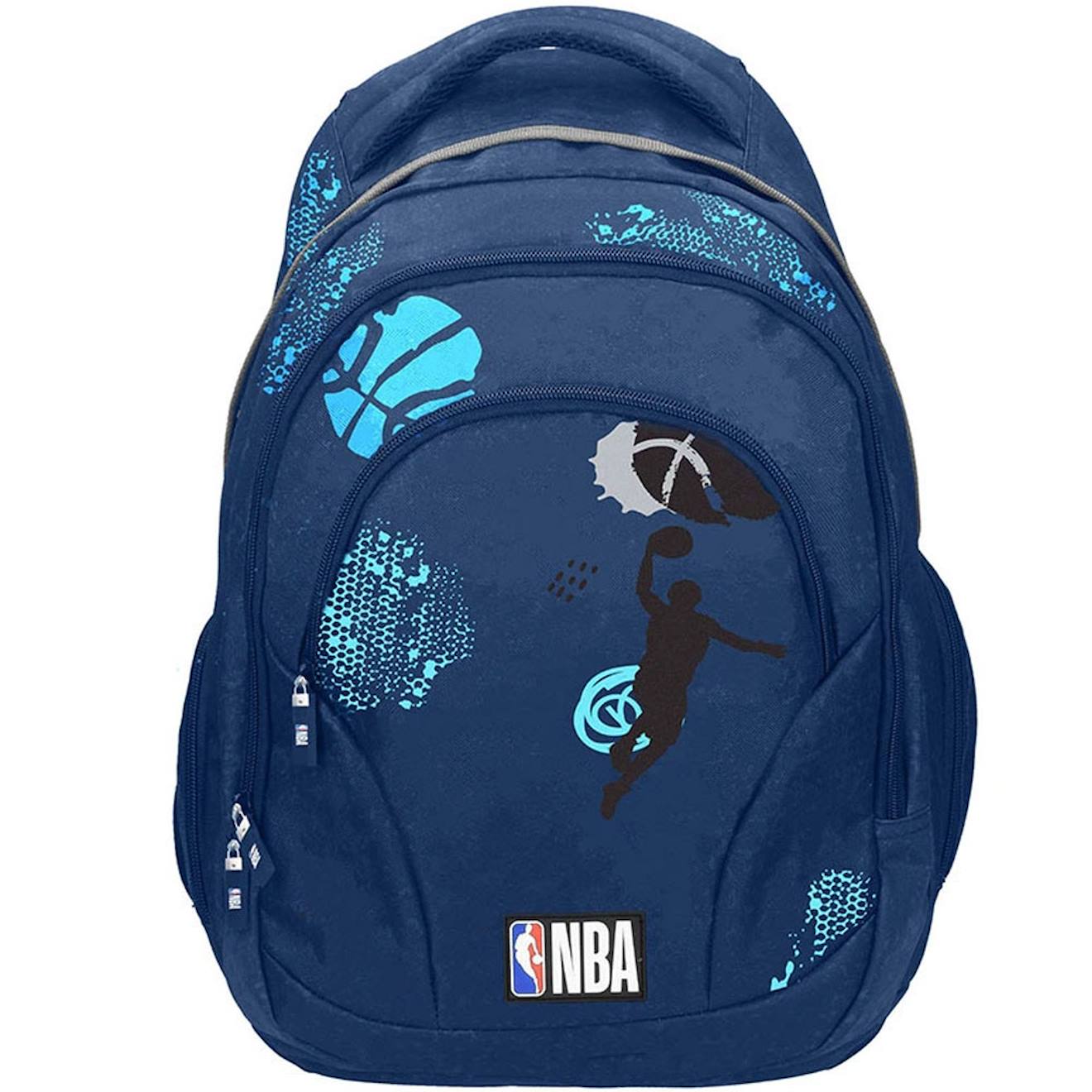 Sac À Dos Scolaire Basketball Nba Basket Usa 45 Cm Bleu / Noir