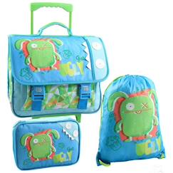 Jouet-Set scolaire 3 pièces cartable à roulettes 41 cm + sac de sport + trousse uglydolls