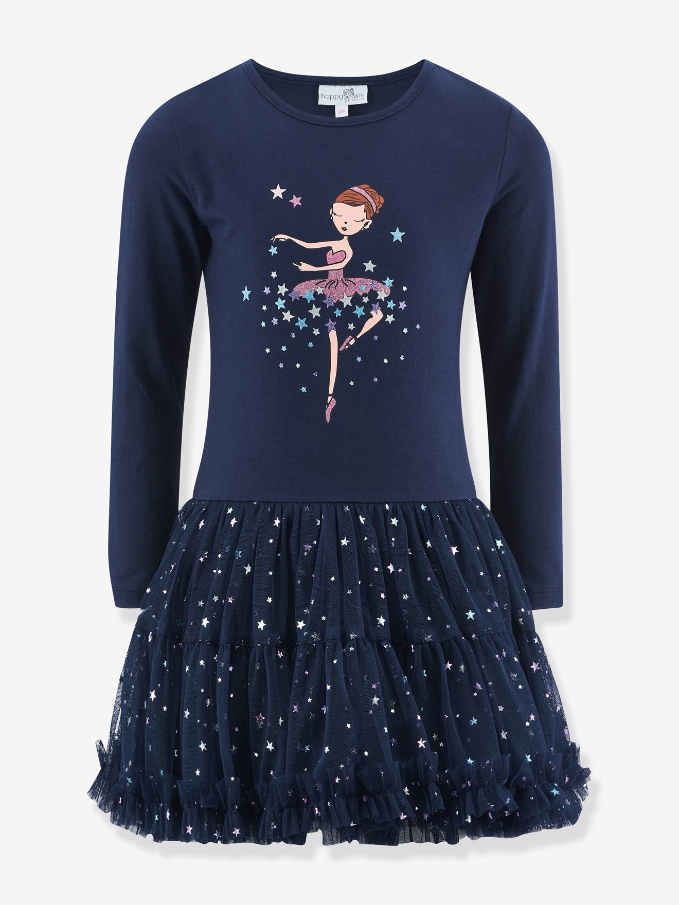Robe ballerine avec jupe en tulle fille Happy Girls marine