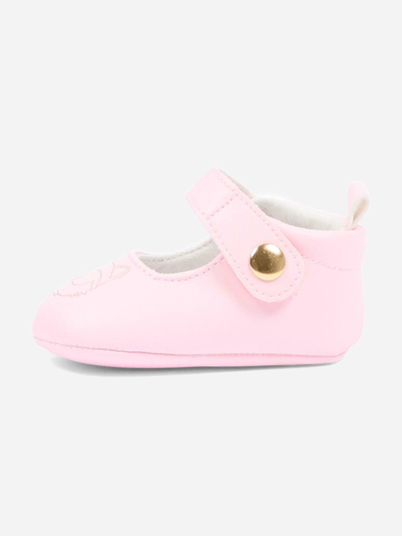 Chaussons Premiers Pas En Simili Rose 56$