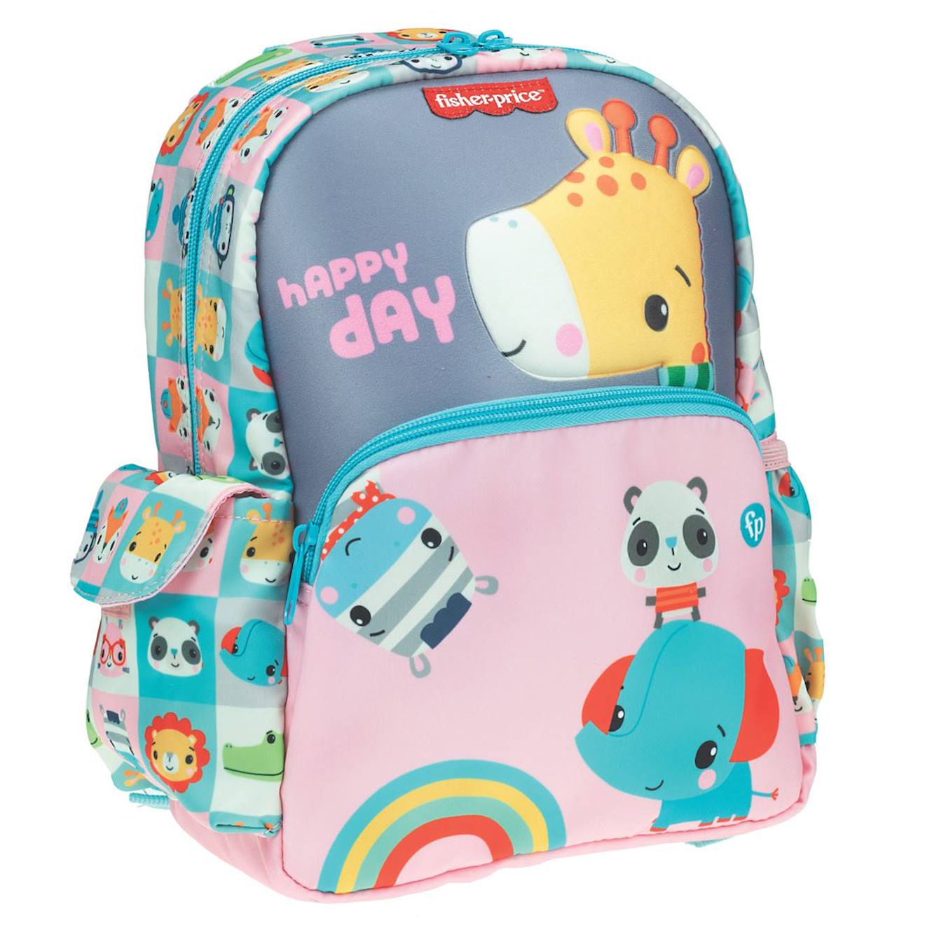 Sac Dos Prscolaire Motif Girafe Tissu Matelass Fisher-price Blanc Rose Gris 24 €