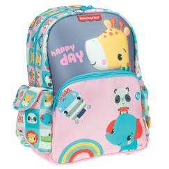 Sac à dos préscolaire motif girafe tissu matelassé fisher-price  - vertbaudet enfant