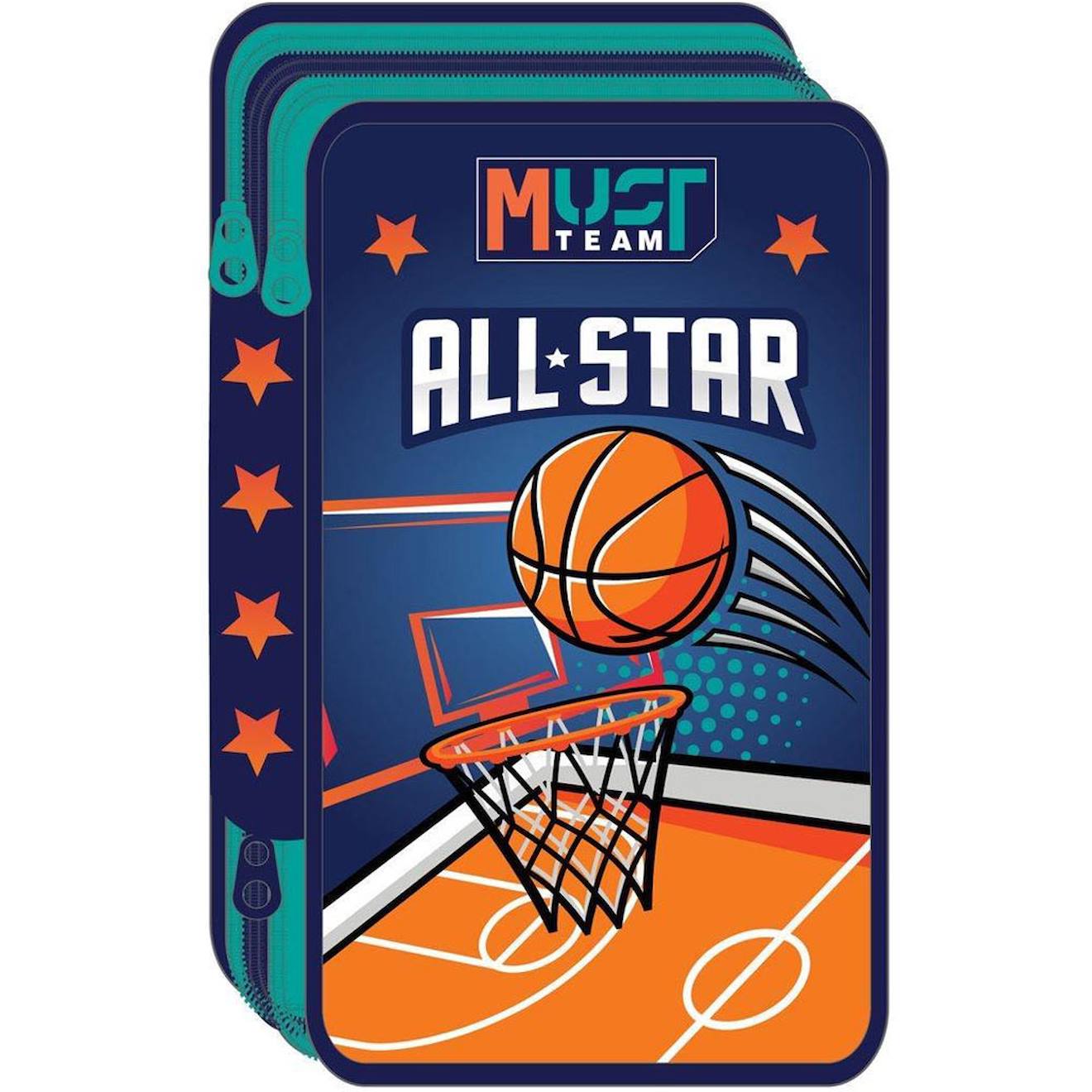 Trousse Scolaire Basketball All Star Must Team 3 Compartiments Rougeor 17 €