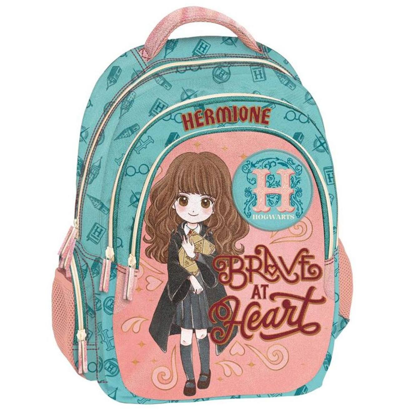 Sac À Dos École Harry Potter Hermione 42 Cm 2 Compartiments Zippés – Harry Potter Blanc / Rose / Clair / Gris