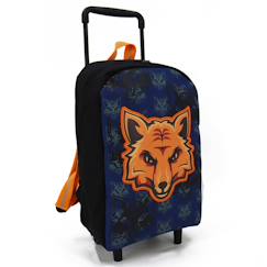 -Sac à dos à roulettes renard 34 cm avec poignée extractible